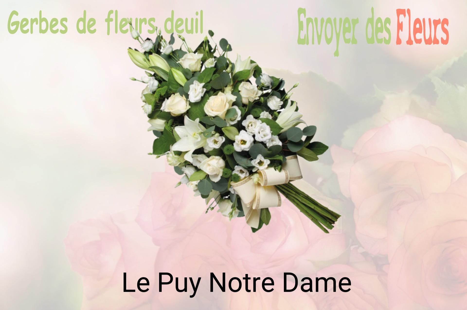 Gerbe de fleurs de deuil livrée à Le Puy-Notre-Dame